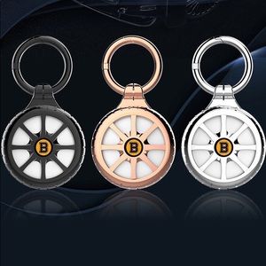 Airtag metal case shell keychain key ring case
